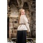 Klassische mittelalter-Baumwollbluse "Coletta" Natur L/XL