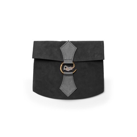 Leder-Gürteltasche mit Drachenschließe "Will" Schwarz