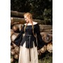Klassische Mittelalterbluse "Emma" Schwarz S/M