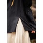 Klassische Mittelalterbluse "Emma" Schwarz S/M