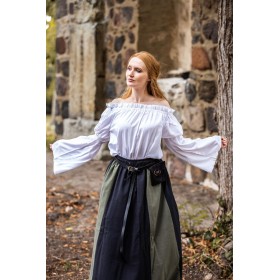 Klassische Mittelalterbluse "Emma" Weiß L/XL