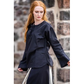 Mittelalter Bluse "Tilda" Schwarz XL