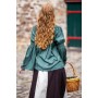 Klassische Mittelalterbluse "Emma" Grün L/XL