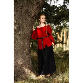 Klassische Mittelalterbluse "Emma" Rot L/XL