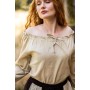 Mittelalterbluse "Edith" Hanffarben XXXL