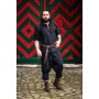 Kniebundhose mit Unterbeinschnürung "Laurence" Schwarz XXXL
