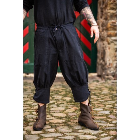 Kniebundhose mit Unterbeinschnürung "Laurence" Schwarz XXL