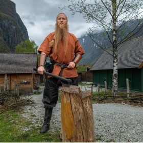 Wikinger-Kurzarmtunika "Olaf" Ziegelrot L