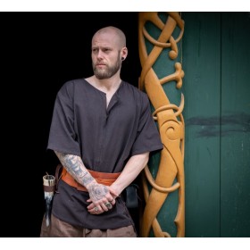 Wikinger-Kurzarmtunika "Olaf" Schwarz L