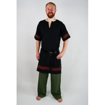 Römertunika "Lucius" Schwarz/Rot XXL