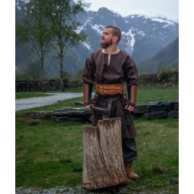 Wikinger Wolltunika "Olvisson" Braun S