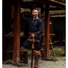 Wikinger Wolltunika "Olvisson" Schwarz XXL