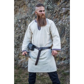 Tunika mit Bordüre "Halvor" Natur L