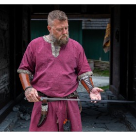 Kurzarmtunika mit Bordüre "Richard" Rot XL