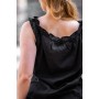Ärmellose Sommerbluse "Adele" Schwarz XXXL
