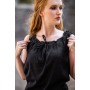 Ärmellose Sommerbluse "Adele" Schwarz XXXL