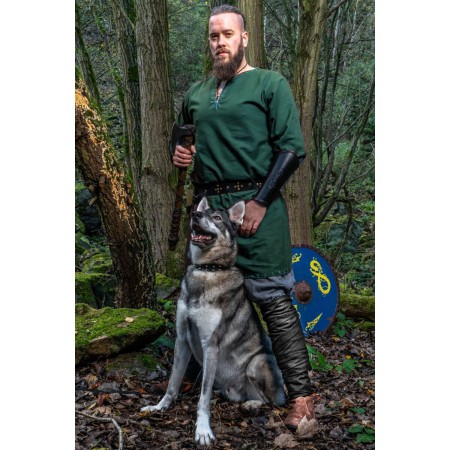 Wikingertunika mit Stickerei "Erwin" Grün XXXL