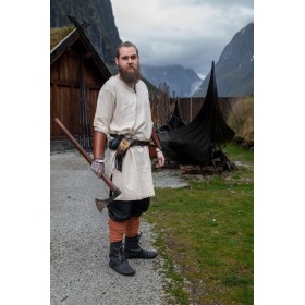 Wikingertunika mit Stickerei "Erwin" Natur S