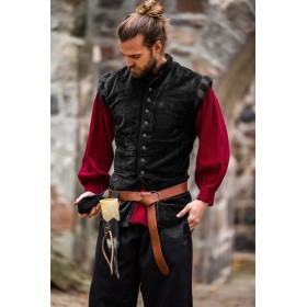 Edler Samt-Wams "Pierre" Schwarz M