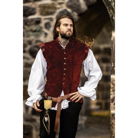 Edler Samt-Wams "Pierre" Rot XL