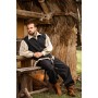 Weste aus handgewebter Baumwolle "Irvin" Schwarz S