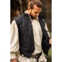 Weste aus handgewebter Baumwolle "Irvin" Schwarz XL
