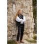 Weste aus handgewebter Baumwolle "Irvin" Schwarz XXXL