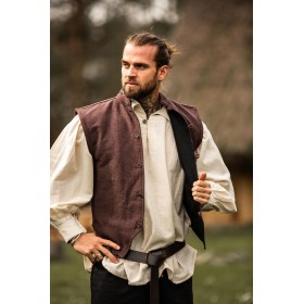 Weste aus handgewebter Baumwolle "Irvin" Braun S