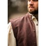 Weste aus handgewebter Baumwolle "Irvin" Braun L