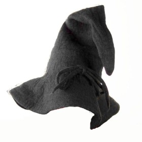 Zaubererhut aus Wolle "Merlin" Schwarz