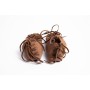 002 Chaussures à lacets en daim pour enfants – Marron Pointure 30
