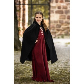 Cape médiévale pour Fille « Cecilia » – Noir
