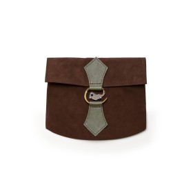 Leder-Gürteltasche mit Drachenschließe "Will" Braun