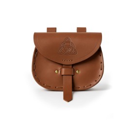 Ledergürteltasche "Erin"mit keltischer Prägung Braun