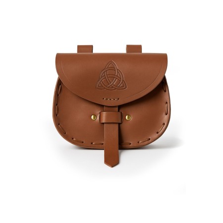 Ledergürteltasche "Erin"mit keltischer Prägung Braun