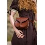 Ledergürteltasche "Erin"mit keltischer Prägung Braun