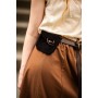 Leder-Gürteltasche mit Schlangenschließe " Adelie" Schwarz