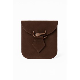 Leder-Gürteltasche mit Schlangenschließe " Adelie" Braun