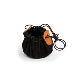 Lederbeutel "Hug" aus Veloursleder Braun