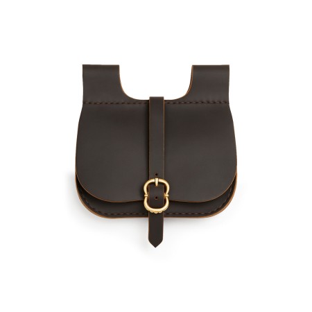 Mittelalter Gürteltasche Leder "Udo" Dunkelbraun