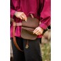Mittelalter Gürteltasche Leder "Udo" Dunkelbraun