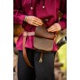 Mittelalter Gürteltasche Leder "Udo" Dunkelbraun