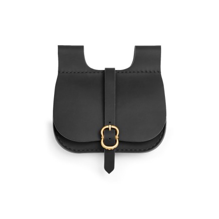 Mittelalter Gürteltasche Leder "Udo" Schwarz