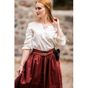 Mittelalter Kurzarmbluse "Vera" Natur L