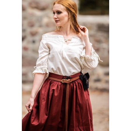 Mittelalter Kurzarmbluse "Vera" Natur XL