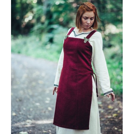 Wikinger Überkleid aus Wolle "Aila" Rot S/M