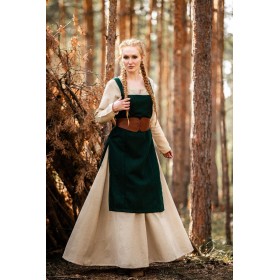 Wikinger Überkleid aus Wolle "Aila" Grün S/M