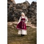 Überkleid "Halla"- handgestickte Bordüre Rot L/XL