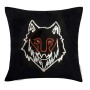 HOUSSES DE COUSSIN AVEC MOTIF DE LOUP BRODE A LA MAIN MÉDIÉVAUX & VIKING