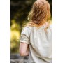 Mittelalter Kurzarmbluse "Otilia" - Hanffarben XS